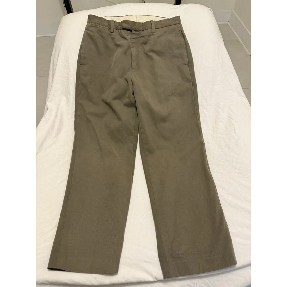 Men's banana republic 36 x 30 75% cotton 25% wool dress pants Khaki